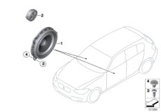 Elem. poj. głośnika drzwi przednie (65_2313) dla BMW 1' F21 LCI 114d 3-d ECE