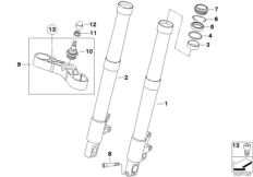 Rurka ślizg./mostek widełek dół Ø 41mm (31_0946) dla BMW R 1200 R 06 (0378,0398) USA