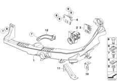 Headlight arm/bracket (51_6258) dla BMW 3' E91 330i Tou ECE