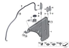Zbiornik spryskiwaczy szyb/reflektorów (61_2896) dla BMW 2' F22 220i Cou ECE