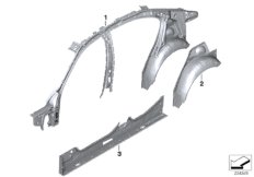 Szkielet boczny, wewn. (41_2191) dla BMW 3' F30 LCI 320iX Lim ECE