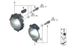 Lampa przeciwmgłowa (63_0969) dla MINI Clubman R55 LCI Cooper D 1.6 Clubman ECE