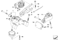 Zawieszenie silnika (22_0066) dla MINI R53 Cooper S 3-drzwiowy USA