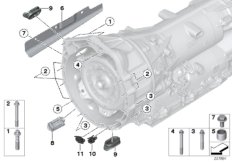 Skrzynia bieg., mocowanie/Elementy dod. (24_1253) dla BMW X3 F25 X3 20iX SAV ECE