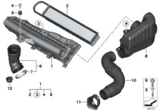 Tłumik szmerów ssania/wkład filtra (13_1199) dla MINI Cabrio R57 LCI One Cabrio ECE