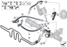 Hydr. układ kier./przewody oleju (32_2055) dla BMW X1 E84 X1 20dX SAV RUS