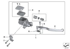 Handbrake control assembly (32_2072) dla BMW G 650 GS 11 (0188,0189) USA