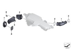 Prowad. powietrza tłumika szmerów ssania (13_1480) dla BMW 3' F30 316i Lim ECE