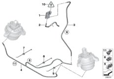 Sterowanie podciśnieniowe-łoże siln. (22_0142) dla BMW 5' F10 520d Lim ECE
