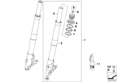 Ramię widełek (31_0819) dla BMW HP2 Sport (0458, 0468) ECE