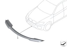 Rozdz. przedni, M Performance, karbon (03_0160) dla BMW X5 E70 X5 M SAV USA
