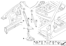 Podpora kolumny amortyzatora (51_6760) dla BMW 1' E87 LCI 116i 1.6 5-d ECE