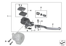 Handbrake control assembly (32_1806) dla BMW F 650 CS 02 (0174,0184) ECE