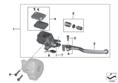 Handbrake control assembly (32_1806) dla BMW F 650 GS Dakar 04 (0176,0186) ECE