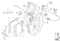 Hamulec przód-okładzina-czujnik (34_1735) dla BMW X6 E71 X6 M SAC USA