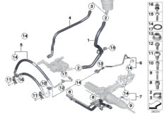 Hydr. układ kier./przewody oleju (32_2089) dla BMW 6' F12 M6 Cab USA