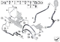 Hydr. układ kier./przewody oleju (32_2090) dla BMW 6' F06 Gran Coupé LCI M6 Gra ECE