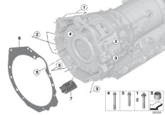 Skrzynia bieg., mocowanie/Elementy dod. (24_1342) dla BMW 7' F02 LCI Hybrid 7L Lim USA