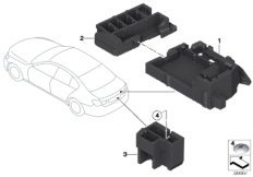 Mocowanie urządzenia (61_2993) dla BMW 7' F01 LCI Hybrid 7 Lim ECE