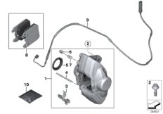 Hamulec tył-okładzina-czujnik (34_2033) dla BMW 4' F33 428iX Cab USA