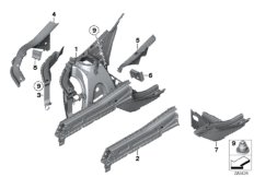 Wnęka koła/łoże silnika (41_2096) dla BMW X4 F26 X4 20iX SAC ECE