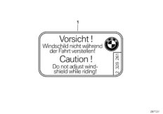 Tabliczka inf. instr. regulacji (71_0705) dla BMW R 850 RT 96 (0412) ECE