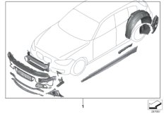 Zest. dopos. - pakiet aerodynamiczny M (03_0770) dla BMW 1' F20 125i 5-d ECE