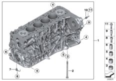 Blok silnika (11_5387) dla BMW X6 F16 X6 M50dX SAC ECE