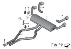 Układ wydechowy tylny (18_0990) dla BMW X5 E70 LCI X5 M50dX SAV ECE