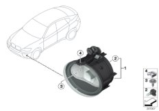 Lampa przeciwmgłowa (63_1379) dla BMW X6 E72 Hybrid Hybrid X6 SAC ECE