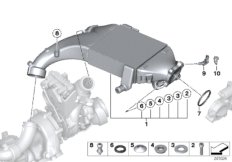 Chłodnica powietrza doładowującego (17_0664) dla BMW X5 F15 X5 M50dX SAV ECE