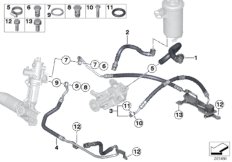 Hydr. układ kier./przewody oleju (32_2121) dla BMW X5 E70 LCI X5 M50dX SAV ECE