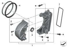 Osłona zębnika wahacza tylnego koła (33_1686) dla BMW C 650 GT 16 (0C05, 0C15) ECE