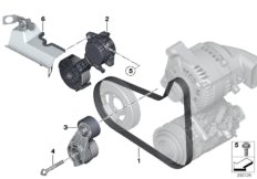 Napęd pasowy pompy wody/prądnicy (11_4998) dla BMW 1' F20 LCI 118i 5-d ECE