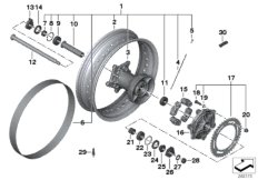 Koło szprychowe tylne (36_1759) dla BMW F 800 GS Adve. (0B25) BRA