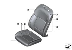 Ind. obicie fotela komf. skórą (91_1267) dla BMW 7' F02 LCI Hybrid 7L Lim ECE