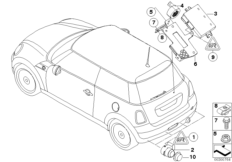 Park Distance Control (PDC) (66_0137) dla MINI Cabrio R57 LCI Cooper D 1.6 Cabrio ECE