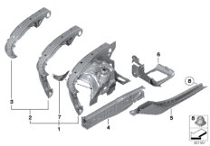 Wnęka koła/łoże silnika (41_1867) dla BMW 5' F11 530d Tou ECE