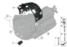 Skrzynia bieg., mocowanie/Elementy dod. (24_1367) dla BMW 4' F32 LCI 430d Cou ECE