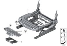 Fotel przedni, rama fotela (52_3669) dla BMW X3 F25 X3 28iX SAV USA