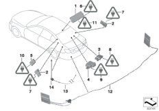 Elementy pojedyncze anteny zbiorczej (65_1893) dla BMW 7' F01 740d Lim ECE