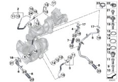 Dopływ oleju, turbosprężarka (11_5126) dla BMW X5 F15 X5 M50dX SAV ECE