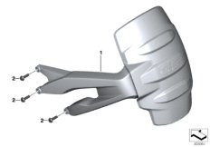 Osłona przeciwbłotna tylna (46_1486) dla BMW R 1200 GS (0A31) THA