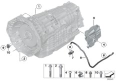 Skrzynia bieg., mocowanie/Elementy dod. (24_1151) dla BMW X6 E72 Hybrid Hybrid X6 SAC ECE