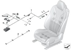 Wiązka przewodów fotela (61_2956) dla BMW 6' F06 Gran Coupé LCI 640d Gra ECE