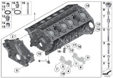 Blok silnika (11_4395) dla BMW 7' F02 760Li Lim ECE