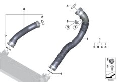 Przewód powietrza doładowania (13_1482) dla BMW 5' F11 LCI 528i Tou ECE