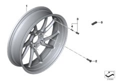 Koło odlewane tylne (36_1768) dla BMW R 1200 RT (0A03, 0A13) ECE