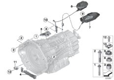 Skrzynia bieg., mocowanie/Elementy dod. (28_0010) dla BMW 6' F13 LCI M6 Cou USA