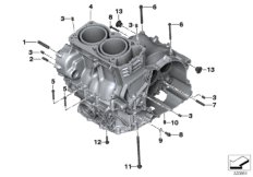Obudowa silnika, elementy dod. (11_5083) dla BMW F 800 GS 08 (0219,0229) USA